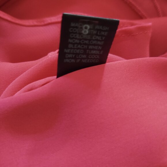 🫦ROSETTE Fuschia Rose Bow-Blouse by EXPRESS Size S - Picture 7 of 9